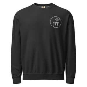 JT Unisex garment-dyed fleece crewneck sweatshirt