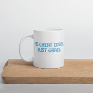 Cheat Code White glossy mug